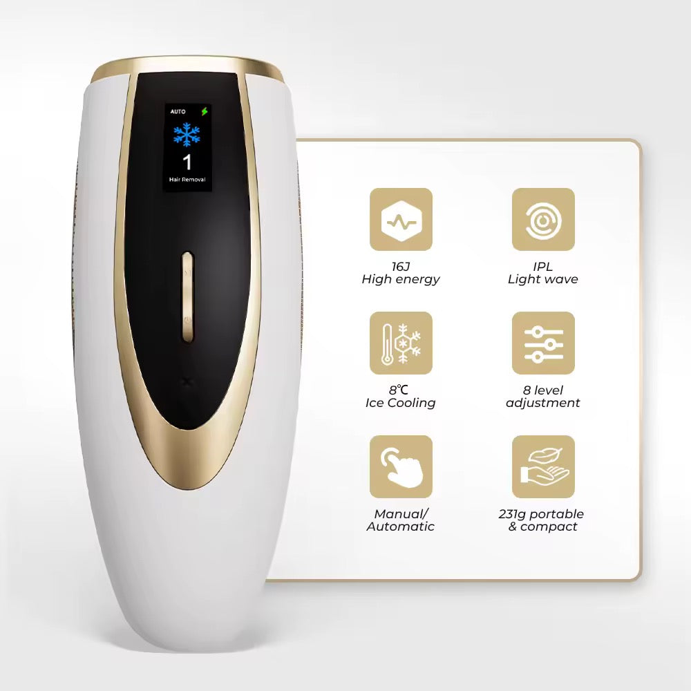 ✨ Ophéra™ IPL Hair Removal Device – Painless Ice Cooling Technology ✨