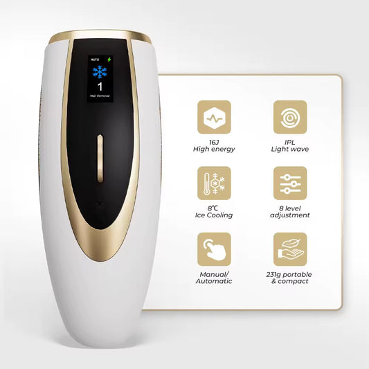 ✨ Ophéra™ IPL Hair Removal Device – Painless Ice Cooling Technology ✨